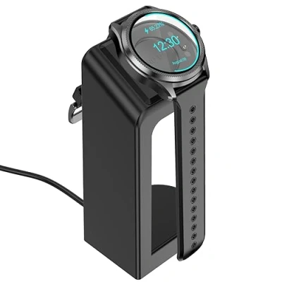 Abbildung von Soarking Ersatzanschluss Ladestation kompatibel mit Ticwatch Pro 5/3 Utal GPS Stand Station Case Friendly 5 Fuß Kabel Schwarz