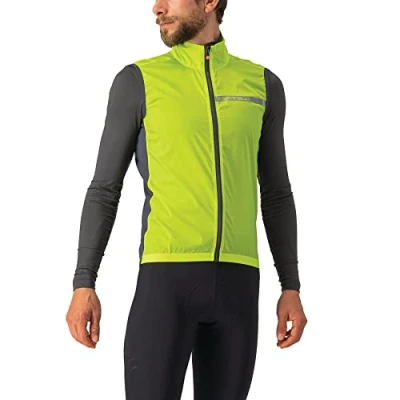 Abbildung von CASTELLI 4521512 383 SQUADRA STRETCH vest Sports Men&#039;s Elektrischer Kalk/Dunkelgrau S