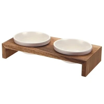 Abbildung von Wolters Napf Set Gohan Doppelnapf teak