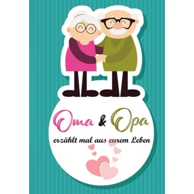 Abbildung von oma und Opa erzählt mal aus eurem Leben: persönliches kreatives Geschenk Liebevolles Erinnerungsbuch wie war es bei dir damals