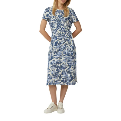 Abbildung von s.Oliver Knotendetail UND Raffung Jerseykleid, Damen, Größe: 40, Royalblau