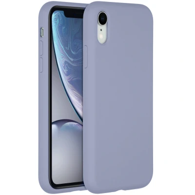 Abbildung von Apple iPhone Xr Hülle Silikon Accezz Soft Case/Backcover Handyhülle Lavendel