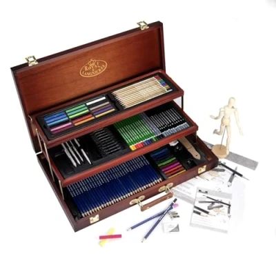 Abbildung von Royal Langnickel &amp; RSET ART8100 Artist Premier Skizzier und Zeichenset Mehrfarbig 150 teiliges Set