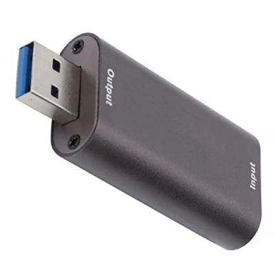 Abbildung von Audio Video Aufnahmekarte, HDMI Game Capture USB 3.0 4K 60 Hz zu USB3.0 Videoaufnahmegerät für DVD / Kameraaufzeichnungen