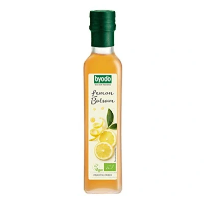 Abbildung von Byodo Lemon Balsam Bio Essig 250 ml Veganer Zitronen Essig, Natürliche Essigvergärung, Fruchtig &amp; Aromatisch, auf Basis von Apfelessig Zitronenkonzentrat, Ideal für Salate Marinaden