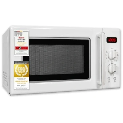 Abbildung von exquisit Mikrowelle RMW720 3G DIG, Grill, Mikrowelle, 20,00 l, attraktives Retro Design mit praktischer Grillfunktion und Display