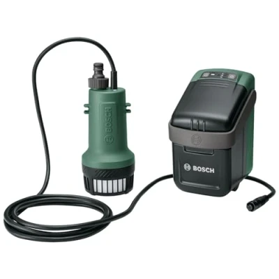 Abbildung von Bosch Home and Garden Akku Tauchpumpe GardenPump 18 (ohne Akku, Volt System, im Karton) 25 m, Classic Green
