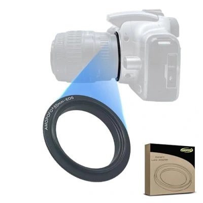 Abbildung von 55 mm Filtergewinde Makro Reverse Mount Adapter für Canon 1D, 1DS, Mark II, III, IV, 1DC, 1DX, D30, D60, 10D, 20D, 20DA, 30D, 40D, 7D, XT, XTi, XSi, T1, T1i, T2i, T3