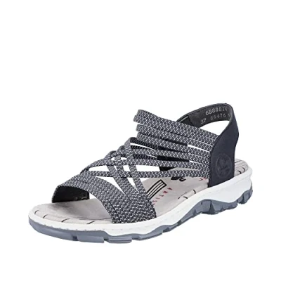 Abbildung von Rieker Riemensandalette, Damen, Größe: 41, Pazifik/weiß Schuhe