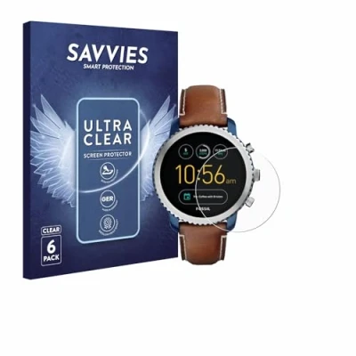 Abbildung von Savvies 6 Stück Schutzfolie für Fossil Q Explorist (3.Gen) Displayschutz Folie Ultra Transparent