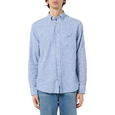 Abbildung von GANT Stripe Shirt Hemd, Herren, Größe: 3XL, Rich blue
