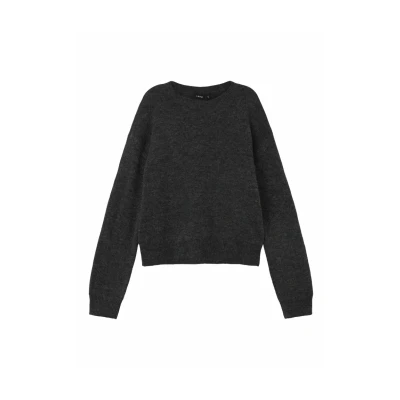 Abbildung von NAME IT Mädchen Nlflodet Short Knit Noos Strickpullover, Raven/Detail:14 1818, 122 128 EU