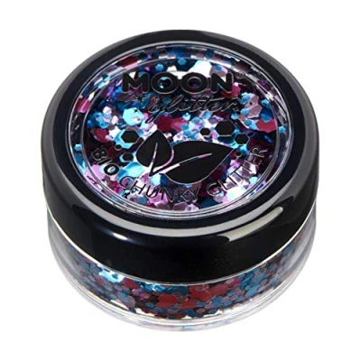 Abbildung von Mystiker Biologisch abbaubarer Öko Glitter von Moon 100% kosmetischer Bio für Gesicht, Körper, Nägel, Haare und Lippen 3g Verzaubert