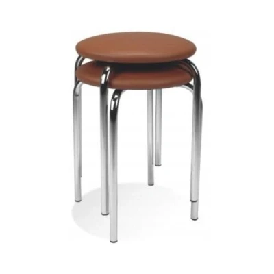 Abbildung von All4All 2 Stück Esszimmerhocker Küchenhocker Mercury Chromfüße Kunstleder Hocker Stühl (S 5 Limette)