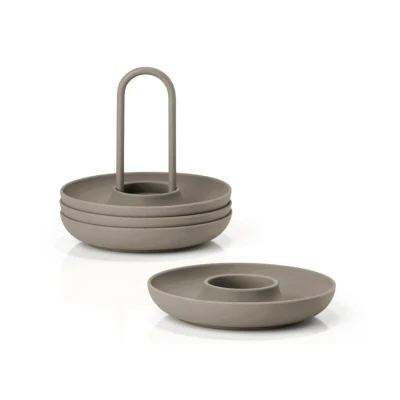 Abbildung von Zone Denmark Singles Eierbecher mit Halter taupe Set4