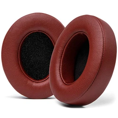 Abbildung von WC Wicked Cushions Ersatz Ohrpolster für Beats Studio 2 &amp; 3 (B0501, B0500) Wired Wireless Passt Nicht Solo Weicheres Leder, verbesserter Schaum und stärkerer Klebstoff Burgundy