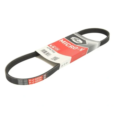 Abbildung von GATES Micro V 4PK750 Keilrippenriemen 750 4 Polyester, EPDM (Ethylen Propylen Dien Kautschuk) HYUNDAI: Getz, Atos, KIA: Picanto I, FIAT: BRAVO 1