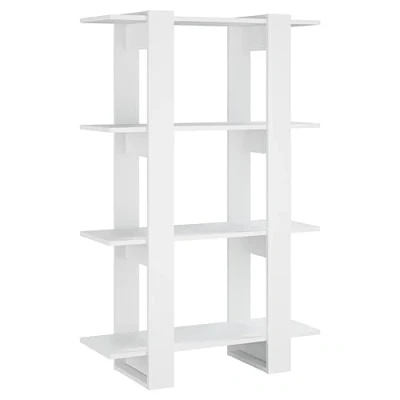 Abbildung von vidaXL Bücherregal Raumteiler Standregal Aktenregal Wandregal Regal Raumtrenner Aufbewahrung Büroregal Dekoregal Weiß 80x30x123,5cm