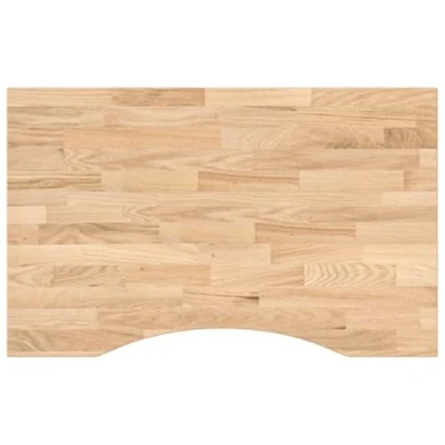 Abbildung von vidaXL Schreibtischplatte Unbehandelt 80x60x2,5 cm Massivholz Eiche