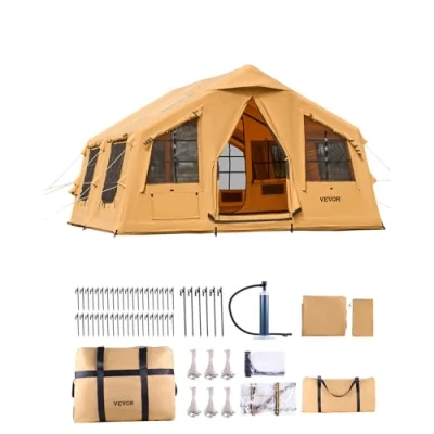 Abbildung von VEVOR Aufblasbares Zelt für Camping 8 12 Personen Glamping 4,8x3,6x2,2m