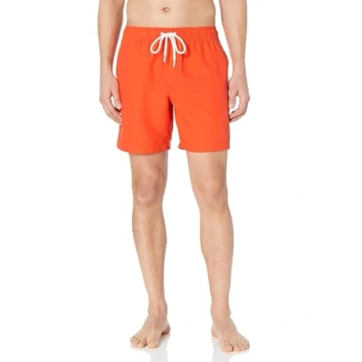 Abbildung von Amazon Essentials Herren Badehose, Schnell Trocknend, 18 cm Auslauffarben, Kräftiges Orange, XL