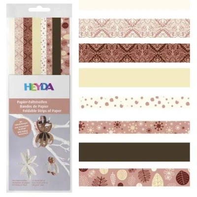 Abbildung von HEYDA Papier Faltstreifen &quot;Christmas&quot;, ros‚/vanille/braun