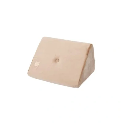 Abbildung von MISIOO FOLDIE Keilkissen Samt Kissen für Kinderzimmer Elegant Lesekissen aus Schaumstoff Rückenstützkissen Kinder ideale Ergänzung zur Klappmatratze 60x50x36 cm Gold