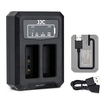 Abbildung von LP E17 USB Dual Akku Ladegerät für Canon EOS on R10 RP M6 Mark II M5 M3 77D 850D 800D 760D 750D 250D 200D Kameras