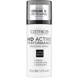 Abbildung von Catrice HD Active Performance Freezing Spray, Gesichtsspray, transparent, für Mischhaut, kühlend, erfrischend, langanhaltend, fixierend, natürlich, vegan, Nanopartikel frei (50ml)