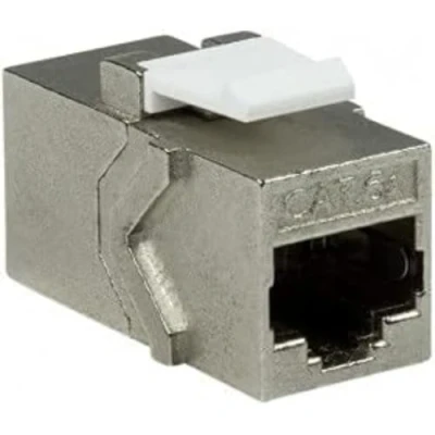 Abbildung von LogiLink 057515 Cat.6A Keystone 2xRJ45 STP Breite Solo 14,6 mm Silver