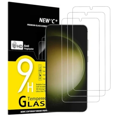 Abbildung von NEW&#039;C 3 Stück, Panzer Schutz Glas für Samsung Galaxy S23 Plus / +, Frei von Kratzern, 9H Härte, HD Displayschutzfolie, 0.26mm Ultra klar, Ultrabeständig