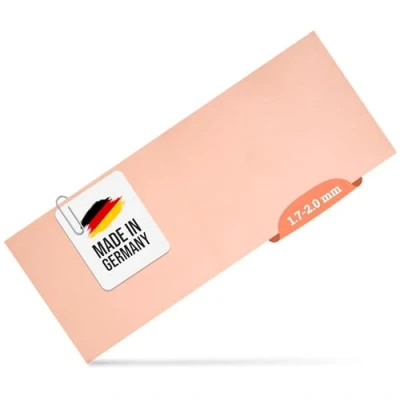 Abbildung von Langlauf Schuhbedarf® Punzierleder XXL großer Lederzuschnitt, Blankleder, Dickleder, 250mm x 600mm vegetabil gegerbte Rindleder, Vollrindleder,Sattlerleder (Lederstärke 1,7 2,0mm)