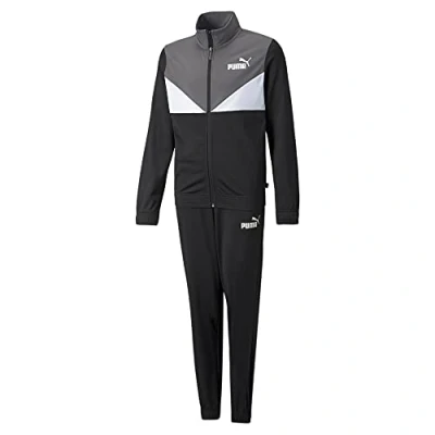 Abbildung von Puma Colorblock POLY SET Unisex Trainingsanzug für Kinder, Größe: 176, black