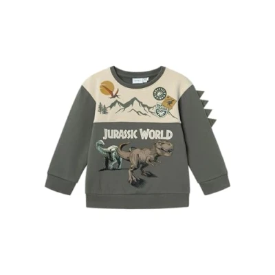 Abbildung von NAME IT Jungen Nmmsasha Jurassic Nreg Bru Sky Sweatshirt, Tea Leaf, 110 EU