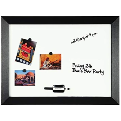 Abbildung von Bi Office MM040011012 Kamashi Whiteboard, MDF Rahmen lackierter Stahl, 60 x 45 cm großer, mm dicker, schwarz/weiß