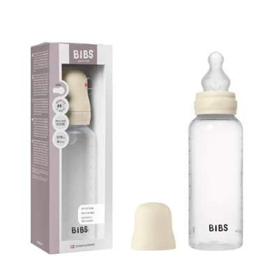 Abbildung von BIBS Babyflasche 270 ml. Sauger aus Silikon Babyflaschenset. Anti Kolik. BPA frei. Mittlerem Fluss. leicht und einfach zu reinigen. geeignet für Neugeborene ab 0 Jahren Ivory