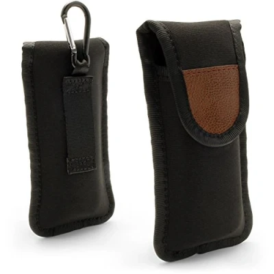 Abbildung von iGadgitz U6550 Neopren Schutzhulle Etui Kompatible mit Digitale Diktiergerate (Innenmasse: 125 x 45 21mm) Schwarz