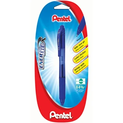 Abbildung von Pentel Energel X BL107 Gel Tintenroller, einziehbar, mittlere Spitze 0,7 mm, Blau, 1 Stück