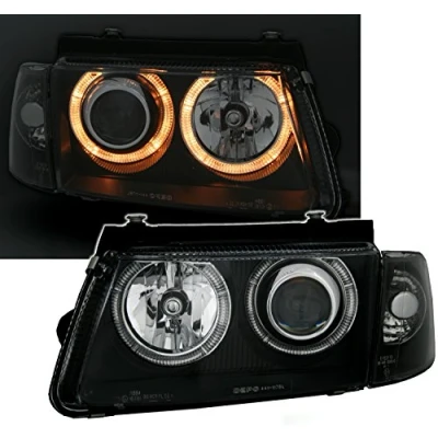 Abbildung von AD Tuning 960561 Angel Eyes Scheinwerfer Set (4 teilig), Schwarz, inkl. Blinker