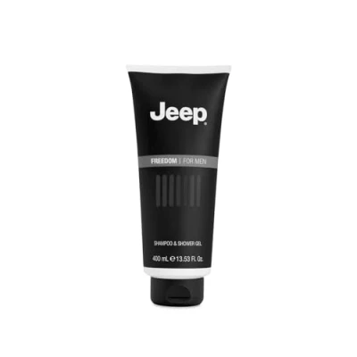 Abbildung von DIAMOND INTERNATIONAL JEEP Freedom Shampoo &amp; Duschgel für Herren, mit aromatischem und holzigem Duft, frisches Gefühl, Made in Italy, 400 ml