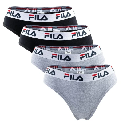 Abbildung von Fila 4 PACK Slip, Damen, Größe: 36, Schwarz/grau