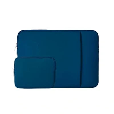 Abbildung von RAINYEAR 14 Zoll Laptop Hülle Laptophülle Schutzhülle Abdeckung Sleeve Case Laptoptasche mit Fronttasche &amp; Zubehör Tasche Kompatibel für Notebook Chromebook Tablet Computer(Marineblau)