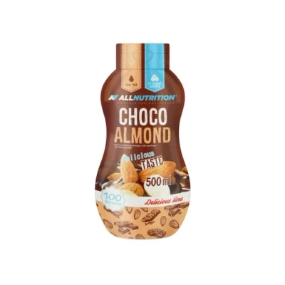 Abbildung von ALLNUTRITION Süße Soße Sirup Zuckerfrei Süßer Low Calorie für Süßspeisen, Pfannkuchen, Waffeln Fettfreie Cremige Sauce Kalorienarme Süßigkeiten Snack 500ml Chocolate Almond