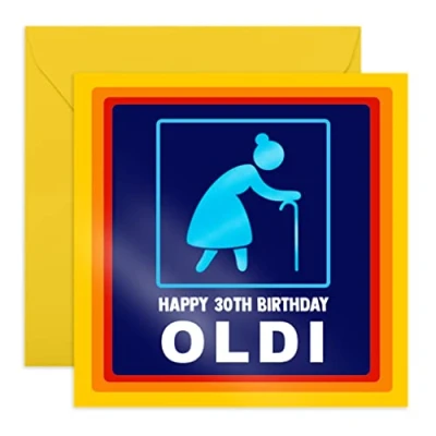 Abbildung von Central 23 Lustige Geburtstagskarte zum 30. Geburtstag für Frauen Happy 30th Birthday Oldi lustiges Geschenk sie Ehefrau Dreiziger Jahre mit lustigen Aufklebern