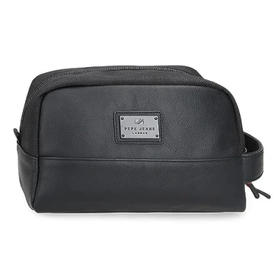 Abbildung von Pepe Jeans Egham Kulturbeutel, anpassbar, Schwarz, 25 x 15 12 cm, Polyester, Talla única, anpassbar