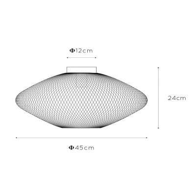 Abbildung von Lucide MESH Deckenleuchte Ø 45 cm 1xE27 Mattes Gold / Messing