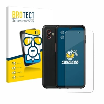 Abbildung von BROTECT Schutzglas für Samsung Galaxy Xcover 6 Pro (Display+Kamera) Schutzfolie Panzer Folie Glas [Extrem Kratzfest 9H, Anti Fingerprint,
