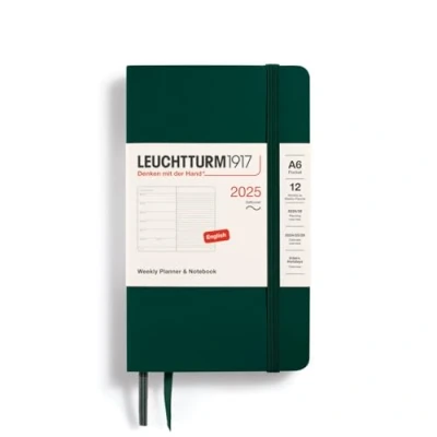 Abbildung von LEUCHTTURM1917 370765 Wochenkalender &amp; Notizbuch Pocket (A6) 2025, Softcover, Forest Green, Englisch