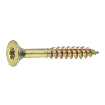 Abbildung von Connex Universalschrauben 4,0 x 50 mm 1 kg Großpack Senkkopf TX Antrieb Teilgewinde Gelb verzinkt / Schrauben Set im Beutel KL3214050