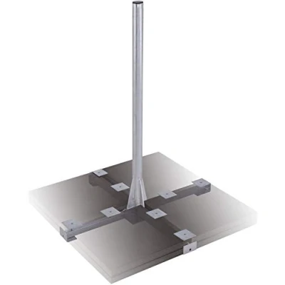 Abbildung von DUR line Herkules XL 120cm 8 Plattenständer Feuerverzinkt sehr stabil kinderleichte Montage [Flachdachständer, Balkonständer, Gehwegplatten, Terassenständer, Sat Antenne]